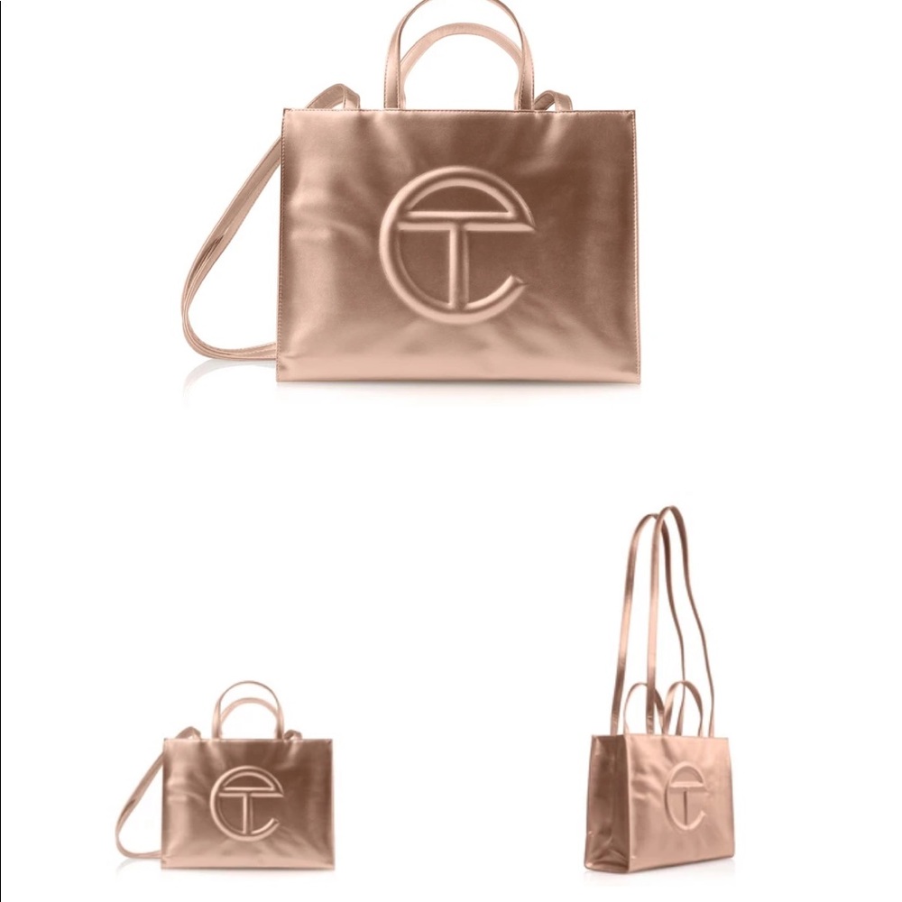 Brand new telfar medium size shopping bag in the color copper